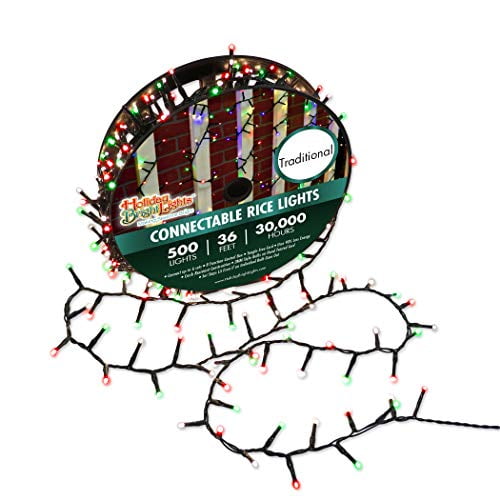 Holiday Bright Lights Twinkling Cluster Rice Lights 2040 LED Multi-Color Lights